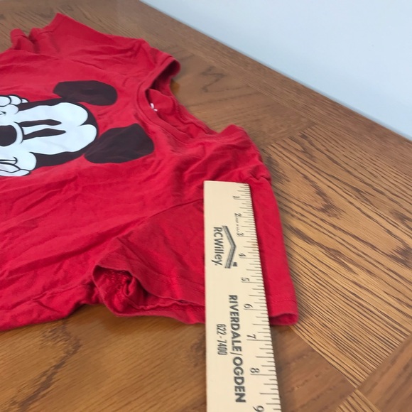 Women’s Red Mickey Mouse T Shirt XL Double Printed Tee -H1 - Picture 6 of 6